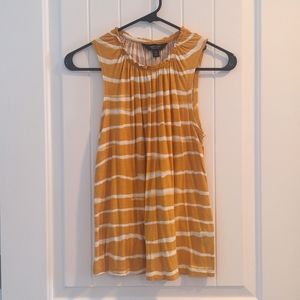 Simply Vera Vera Wang XS Gold and White Striped Tank